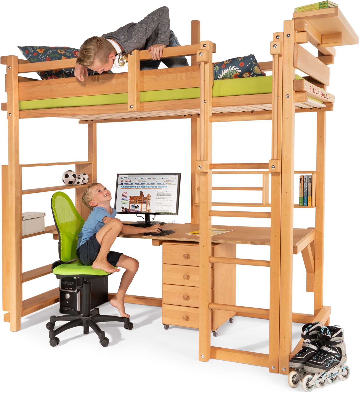 Hochbett mitwachsend. Aufbauh�he 6