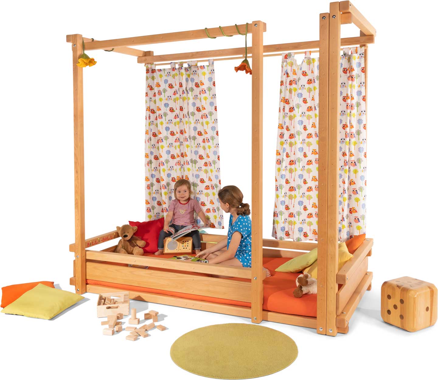 Hochbett mitwachsend. Aufbauvariante 3: Krabbelbett