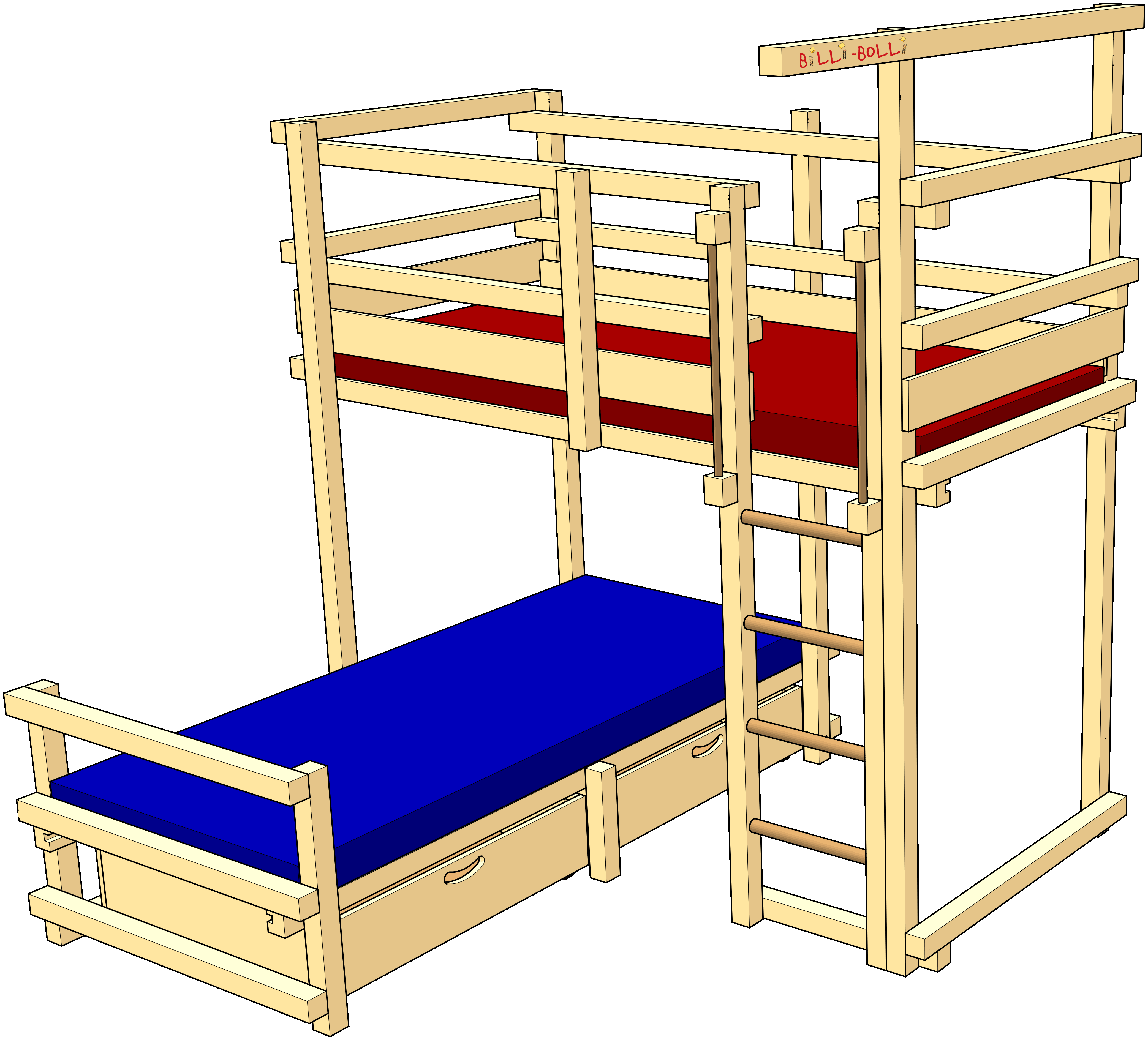 Etagenbett-�ber-Eck