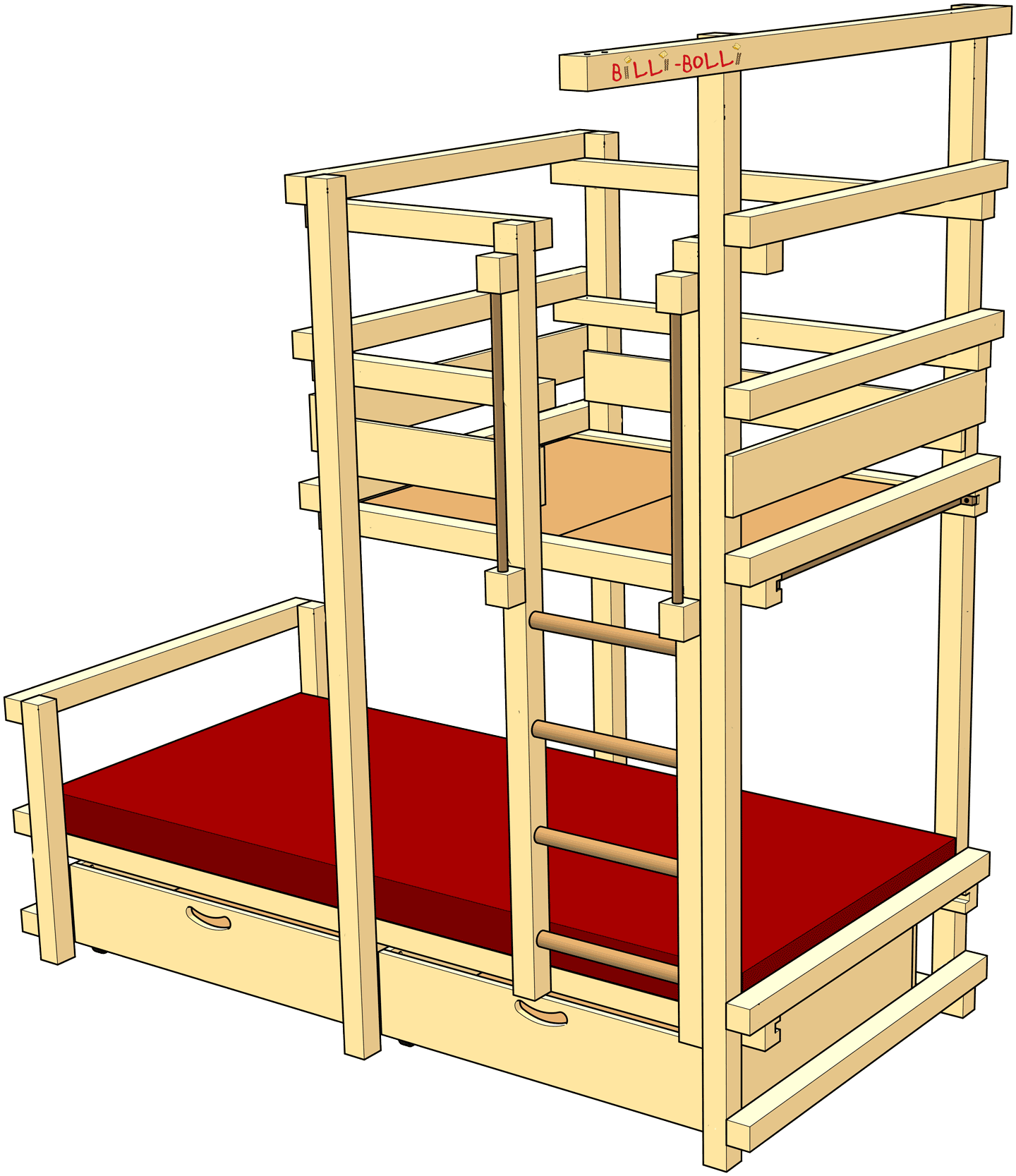 Dachschr�genbett