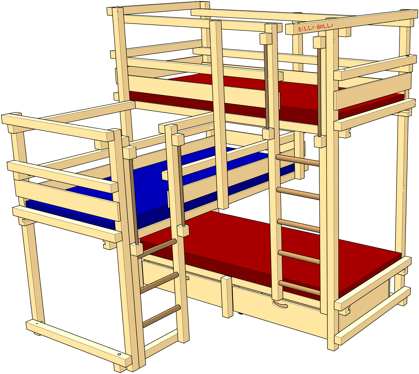 Vierer-Bett-�ber-Eck
