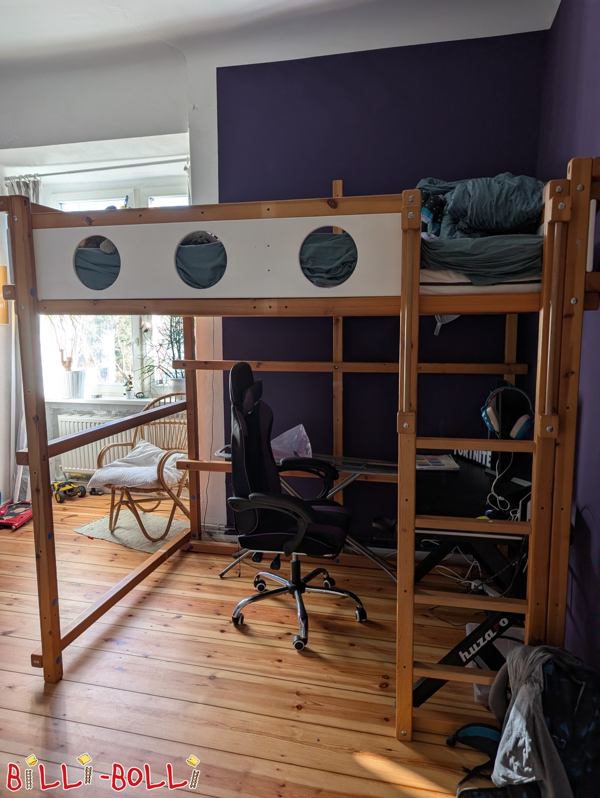 Inserat 7075: Mitwachsendes Hochbett mit Themen Brettern und Regal Mitwachsendes Hochbett mit Themen Brettern und Regal (Kategorie: Hochbett mitwachsend gebraucht)