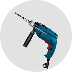Bohrmaschine mit Bohrer für Wand (für die Wandbefestigung)