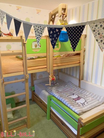 Liebes Billi-Bolli-Team, seit etwas mehr als einem Jahr ist das … (Etagenbett-über-Eck)