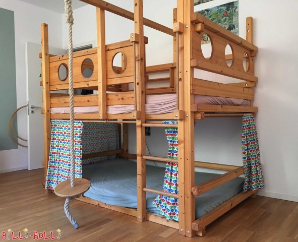 Dieses Etagenbett wurde in Kiefer geölt-gewachst in der Variante für k … (Etagenbett)