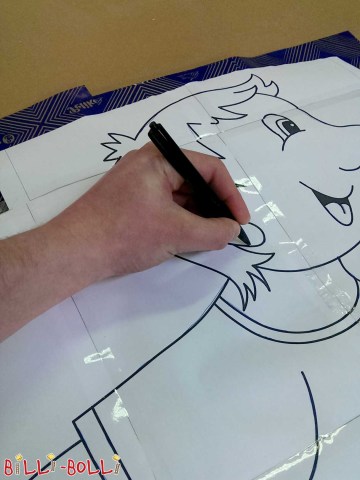 Schritt 7: Ggf. Konturen auf Rückseite (Figuren zur Verkehrsberuhigung)