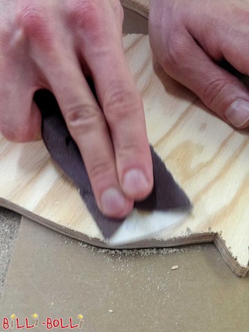 Schritt 6: Kanten ausbessern und schleifen (Figuren zur Verkehrsberuhigung)