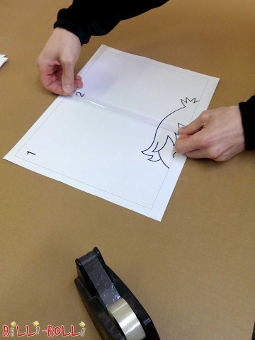 Schritt 4: Konturen übertragen (Figuren zur Verkehrsberuhigung)