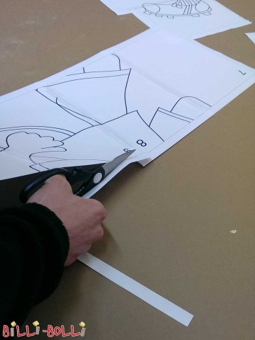 Schritt 4: Konturen übertragen (Figuren zur Verkehrsberuhigung)