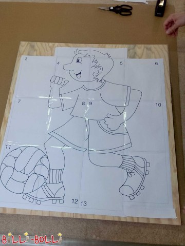 Schritt 4: Konturen übertragen (Figuren zur Verkehrsberuhigung)