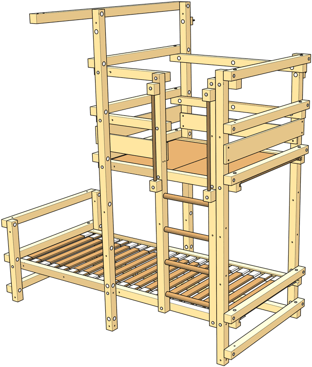 Lieferumfang Dachschrägenbett