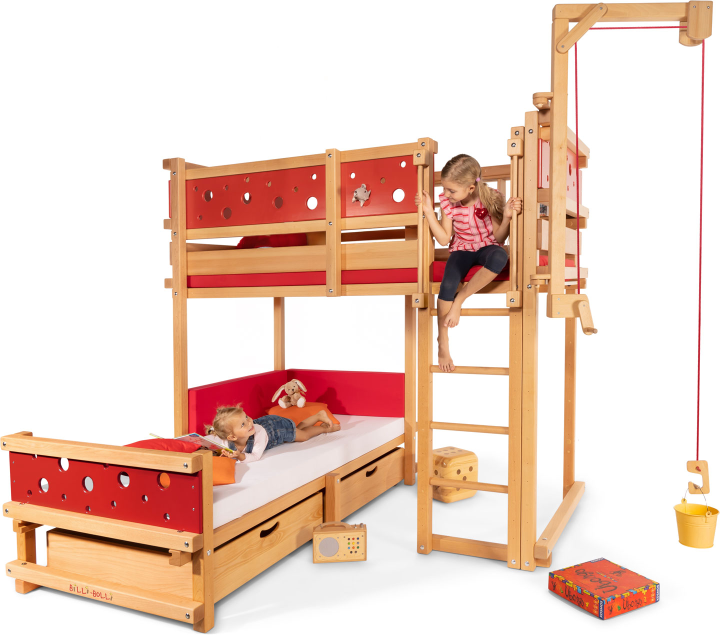 Etagenbett-über-Eck: das Eck-Bett für 2&nbsp;Kinder (Kinderbetten)