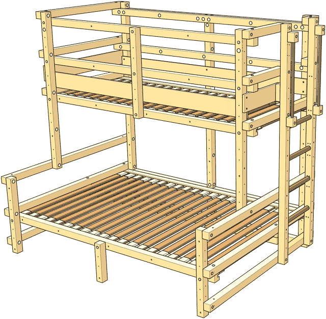 Lieferumfang Etagenbett-unten-breit