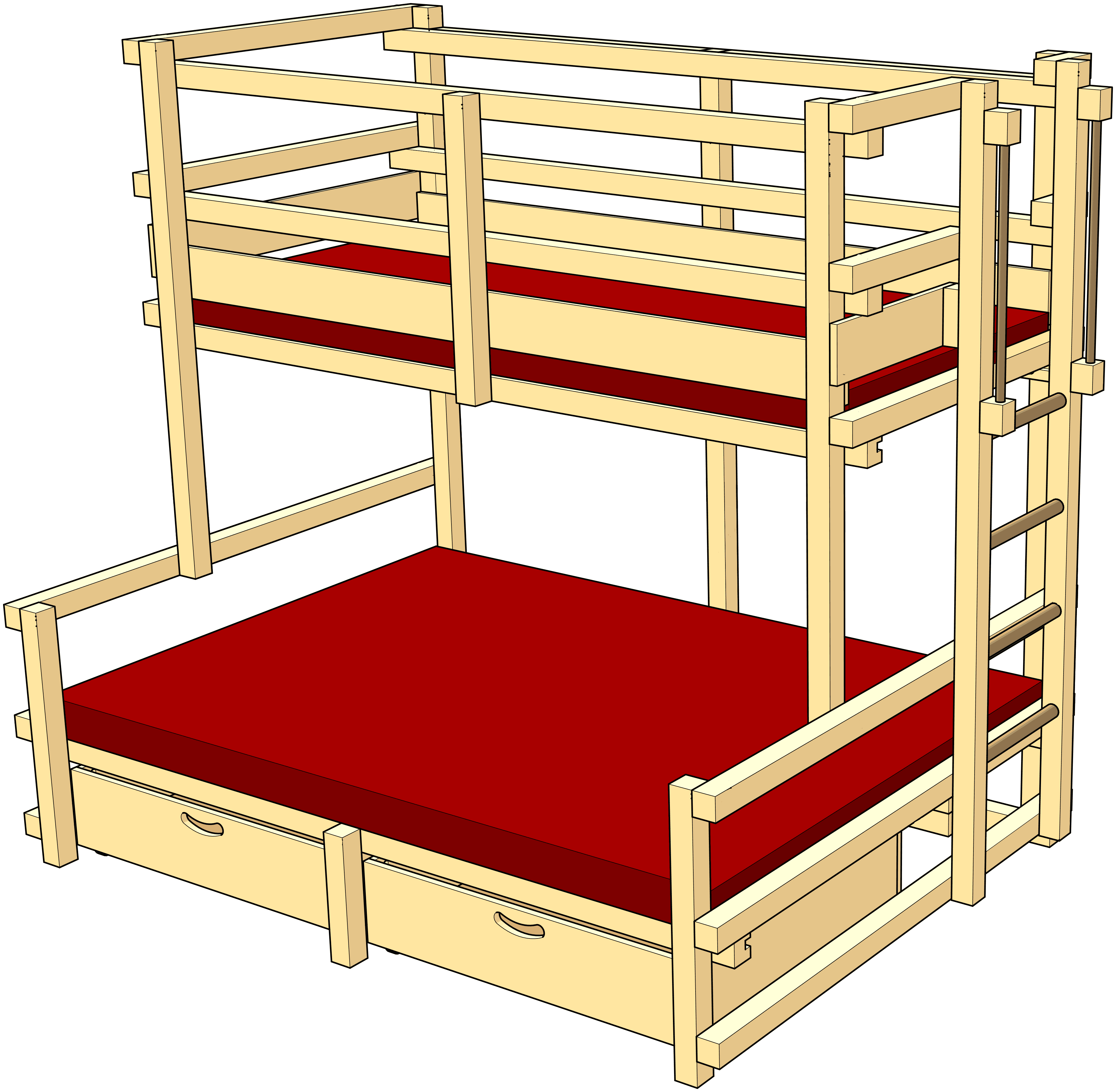 Etagenbett-unten-breit – das besondere Kinderbett