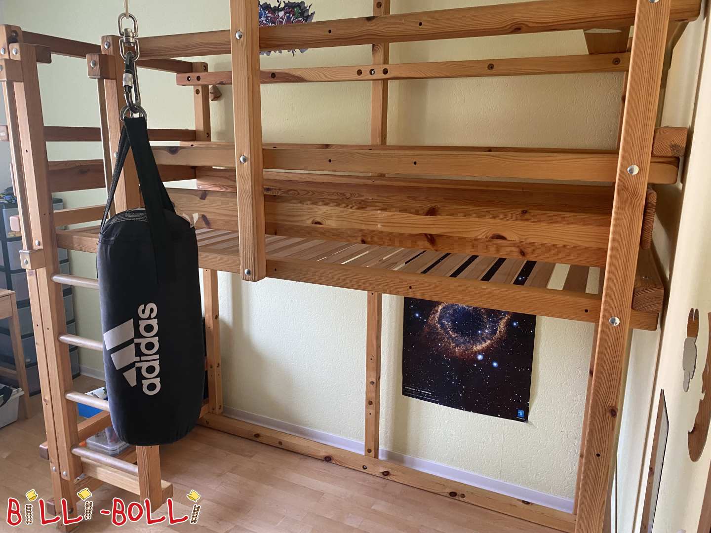 2 Betten: Etagenbett + Erweiterung für 2 Hochbetten mitwachsend Kiefer (Kategorie: Etagenbett gebraucht)