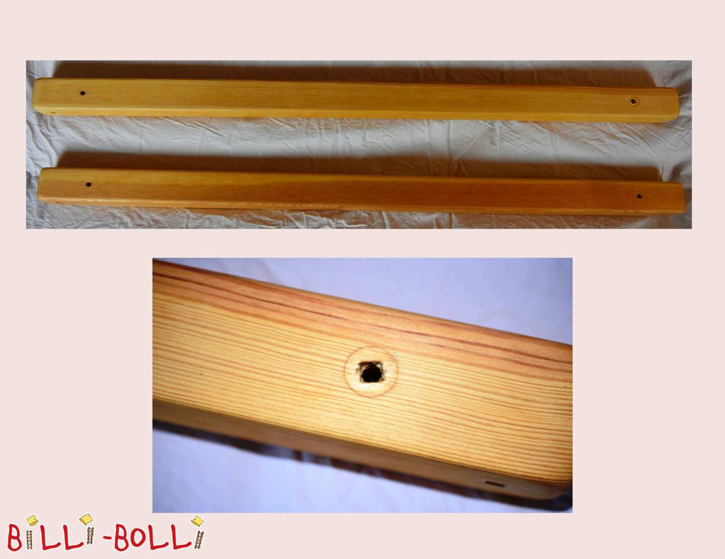 2 x Seitenbalken W5, Länge 112 cm, für mitwachsendes Hochbett (Kategorie: Zubehör/Erweiterungsteile gebraucht)