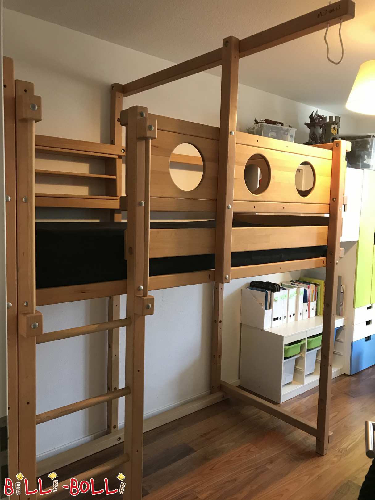 2mal Hochbett 90x200, Buche geölt+gewachst in München (Kategorie: Hochbett gebraucht)