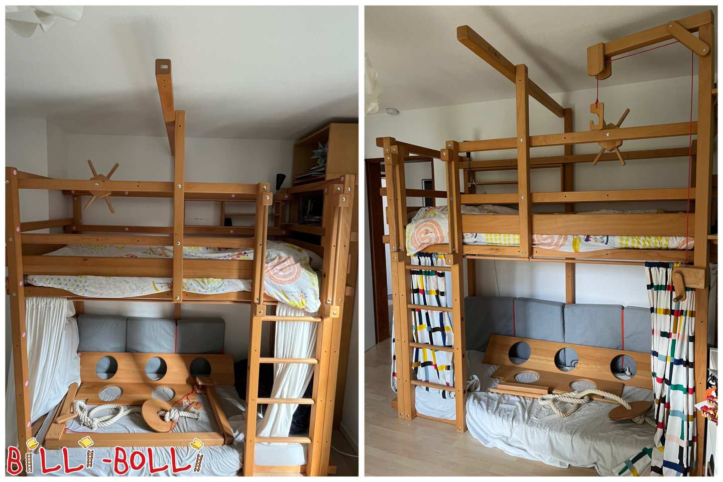 2x Hochbett mitwachsend 90 x 200cm mit viel Zubehör (Frankfurt/Main) (Kategorie: Hochbett mitwachsend gebraucht)