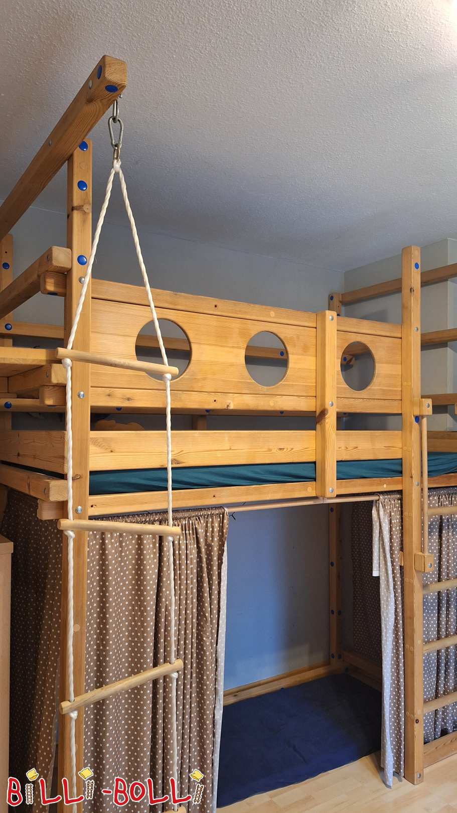 Mitwachsendes Hochbett Kiefer unbehandelt, + Matratze, 85630 Grasbrunn (Kategorie: Hochbett mitwachsend gebraucht)