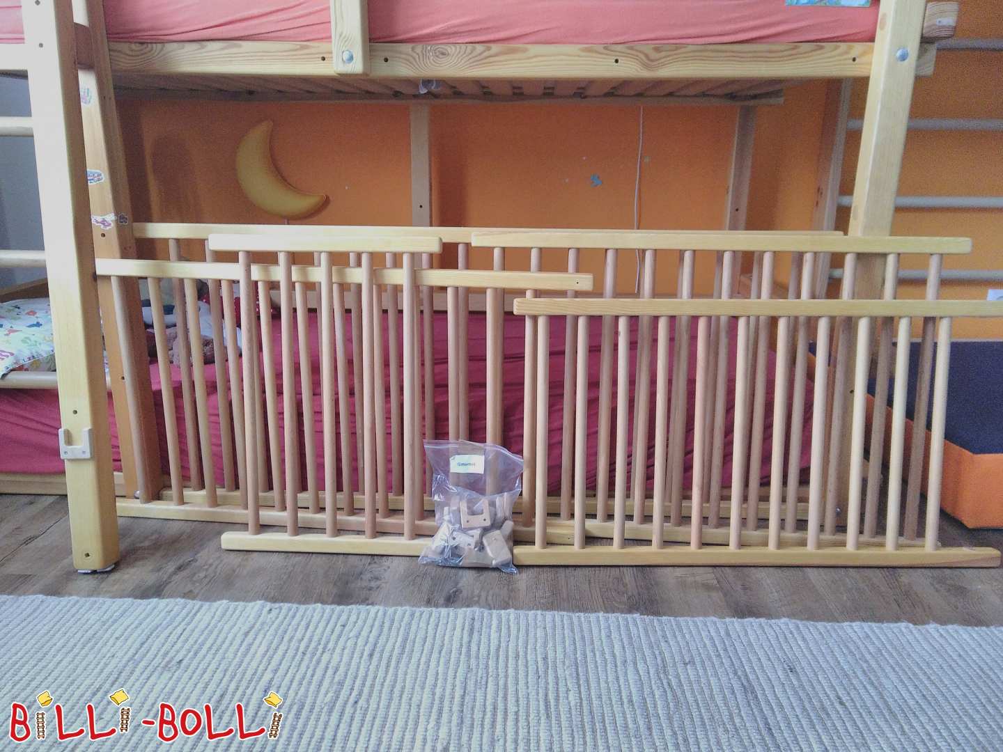 Babygittersett für 3/4 der Liegefläche (Etagenbett) in Karlsruhe (Kategorie: Zubehör/Erweiterungsteile gebraucht)