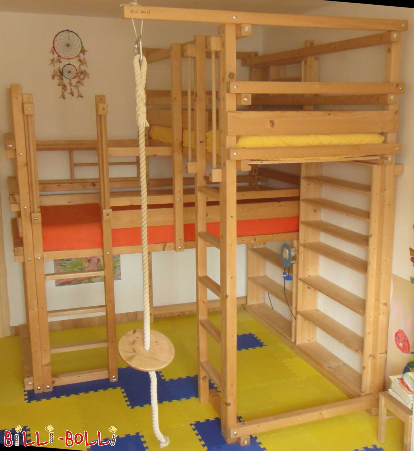 Beide-oben-Bett Typ 2A, 90 x 200 cm, Fichte unbehandelt (Kategorie: Hochbett gebraucht)