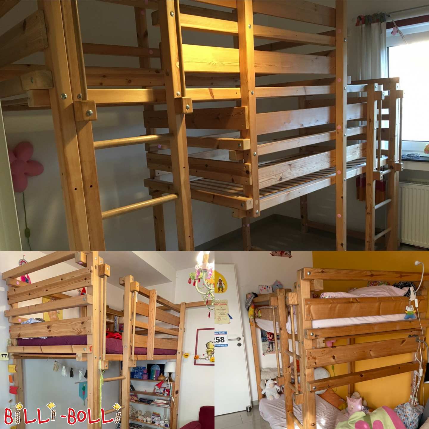 Beide-oben-Etagenbett oder 2 x Hochbett (halbhohes + hohes) (Kategorie: Beide-oben-Etagenbetten gebraucht)