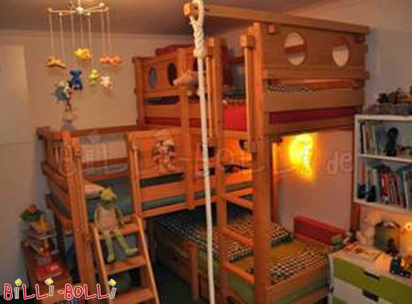 Beide–oben–Bett mit der Umbauvariante zum Dreierbett, Buche (Etagenbett gebraucht) Beide–oben–Bett mit der Umbauvariante zum Dreierbett, Buche (Etagenbett gebraucht)