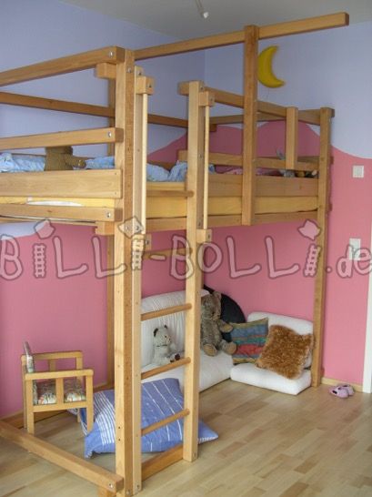 Billi-Bolli Abenteuer-Hochbett Buche geölt 100 x 200cm (Hochbett gebraucht) Billi-Bolli Abenteuer-Hochbett Buche geölt 100 x 200cm (Hochbett gebraucht)