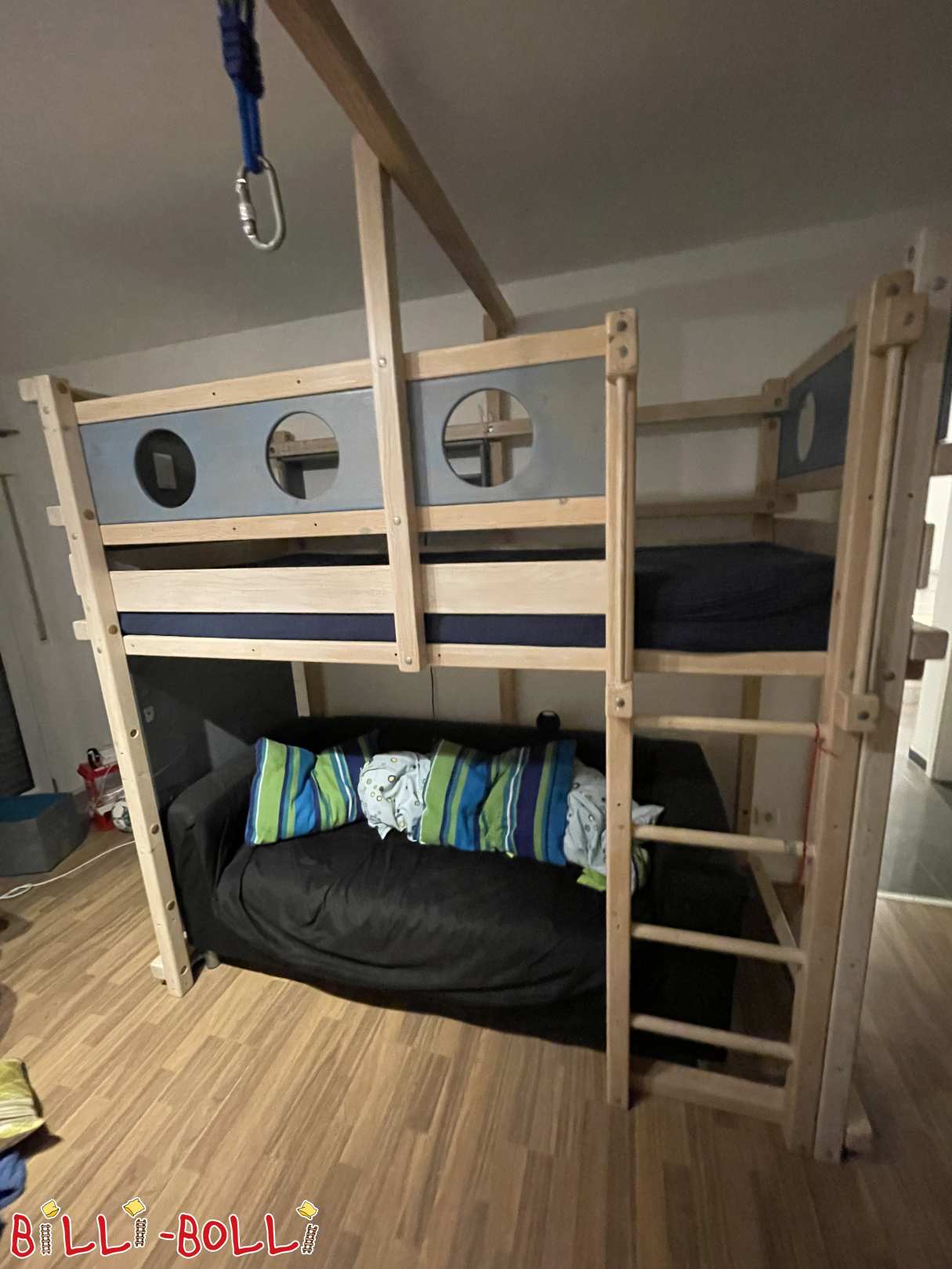 Billi Bolli Bett mit Zubehör (Kategorie: Hochbett mitwachsend gebraucht)