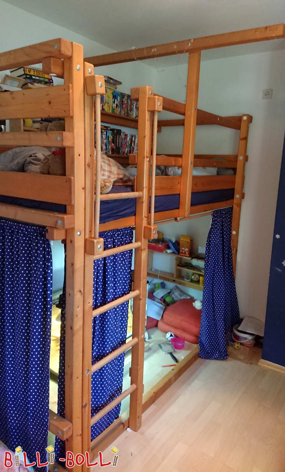 Billi-Bolli-Hochbett / Etagenbett aus Kiefer (Kategorie: Hochbett gebraucht)