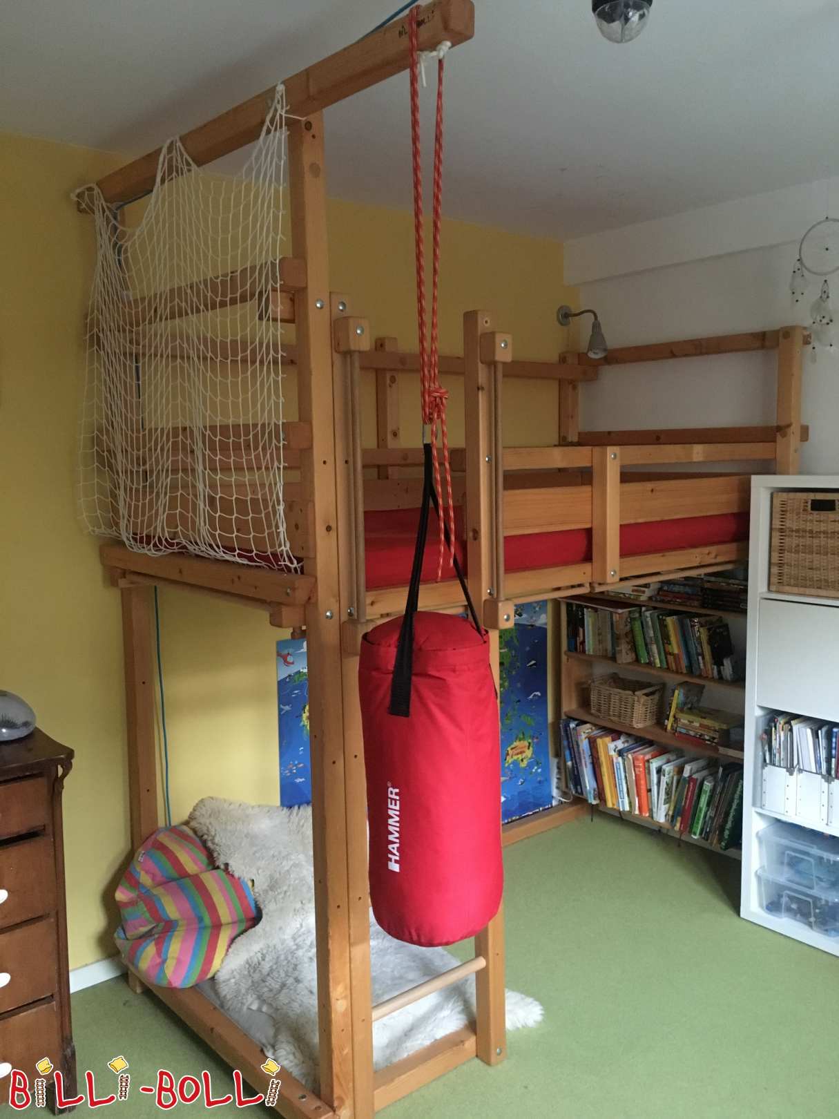 Billi Bolli Hochbett (90 x 200 cm, Fichte geölt) (Hochbett gebraucht) Billi Bolli Hochbett (90 x 200 cm, Fichte geölt) (Hochbett gebraucht)