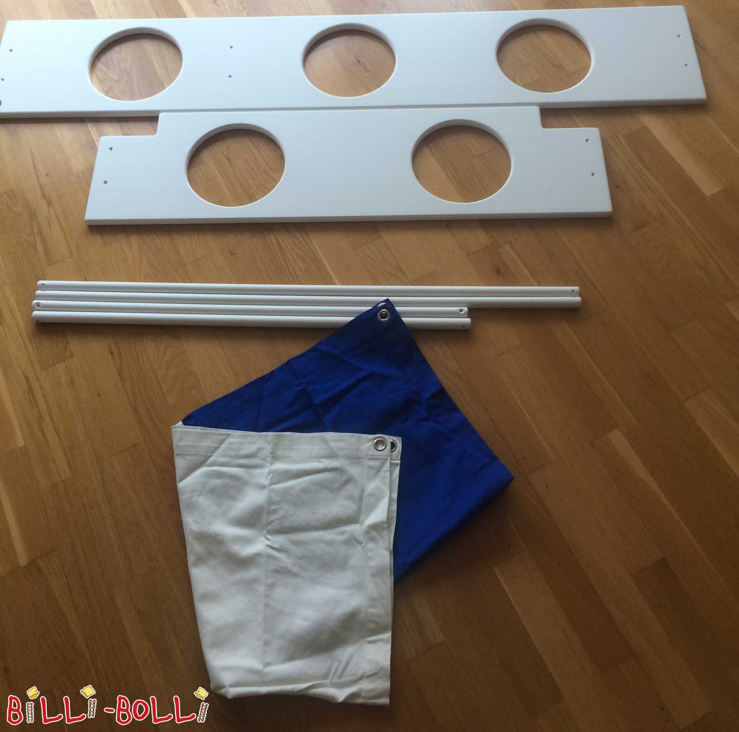 Bullaugenbretter - Vorhangstangen - Segel (Kategorie: Hochbett gebraucht)
