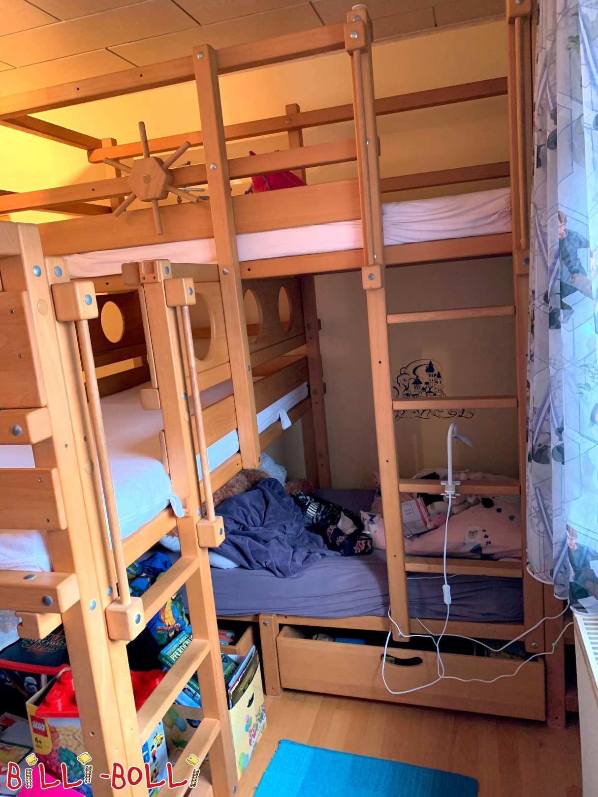 Dreier-Etagenbett Typ 2A in Buche geölt in Hünstetten (Etagenbett gebraucht) Dreier-Etagenbett Typ 2A in Buche geölt in Hünstetten (Etagenbett gebraucht)