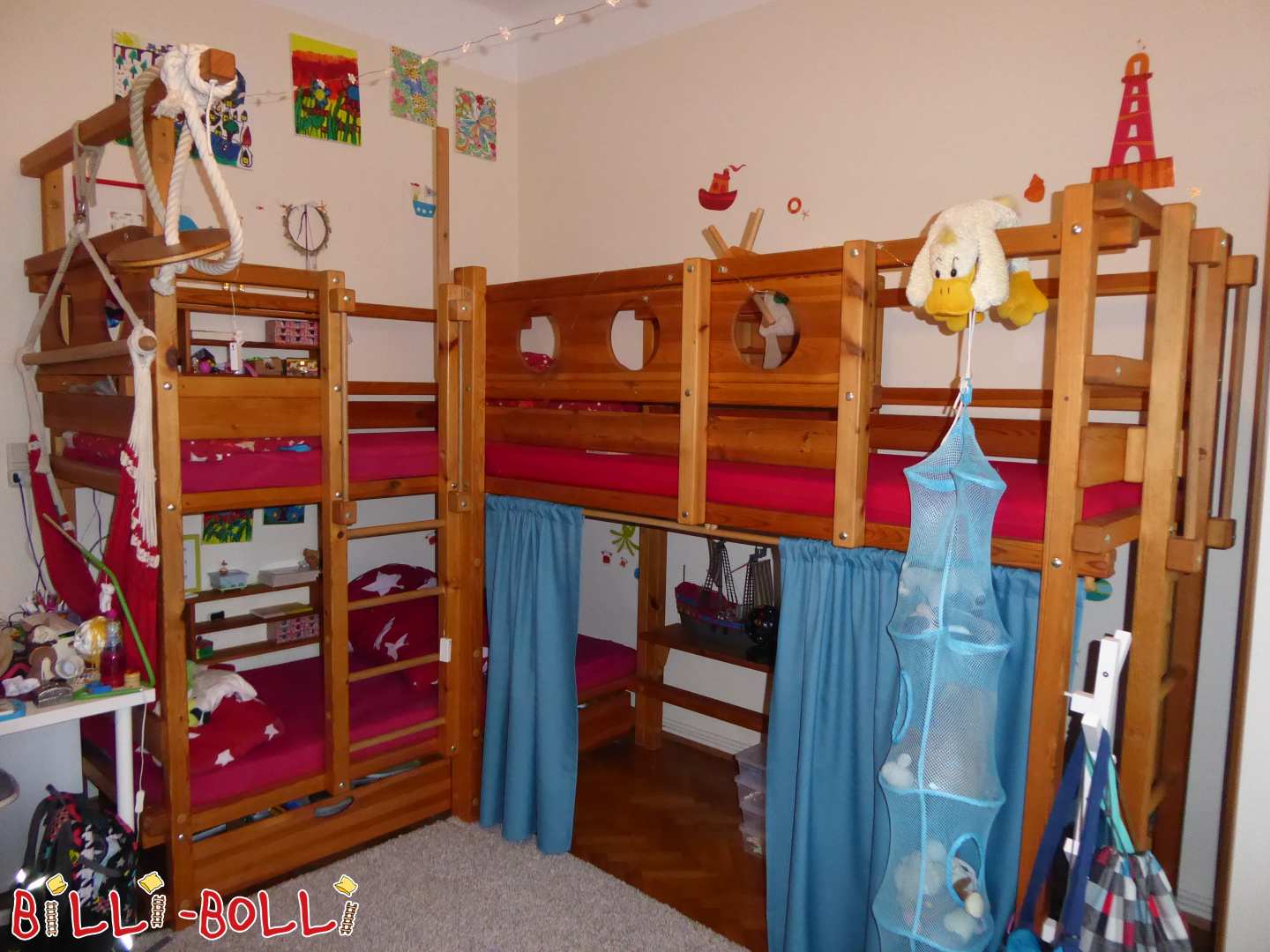 Etagen- und Hochbett aus Kiefer geölt (Hochbett gebraucht) Etagen- und Hochbett aus Kiefer geölt (Hochbett gebraucht)