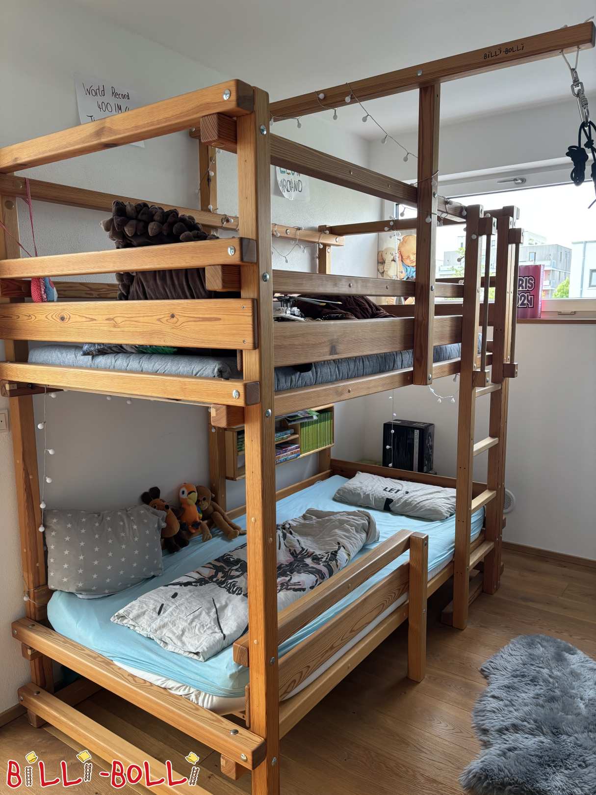 Etagenbett 100x200 cm in Würzburg mit Kojenbrettern und Zubehör (Kategorie: Etagenbett gebraucht)