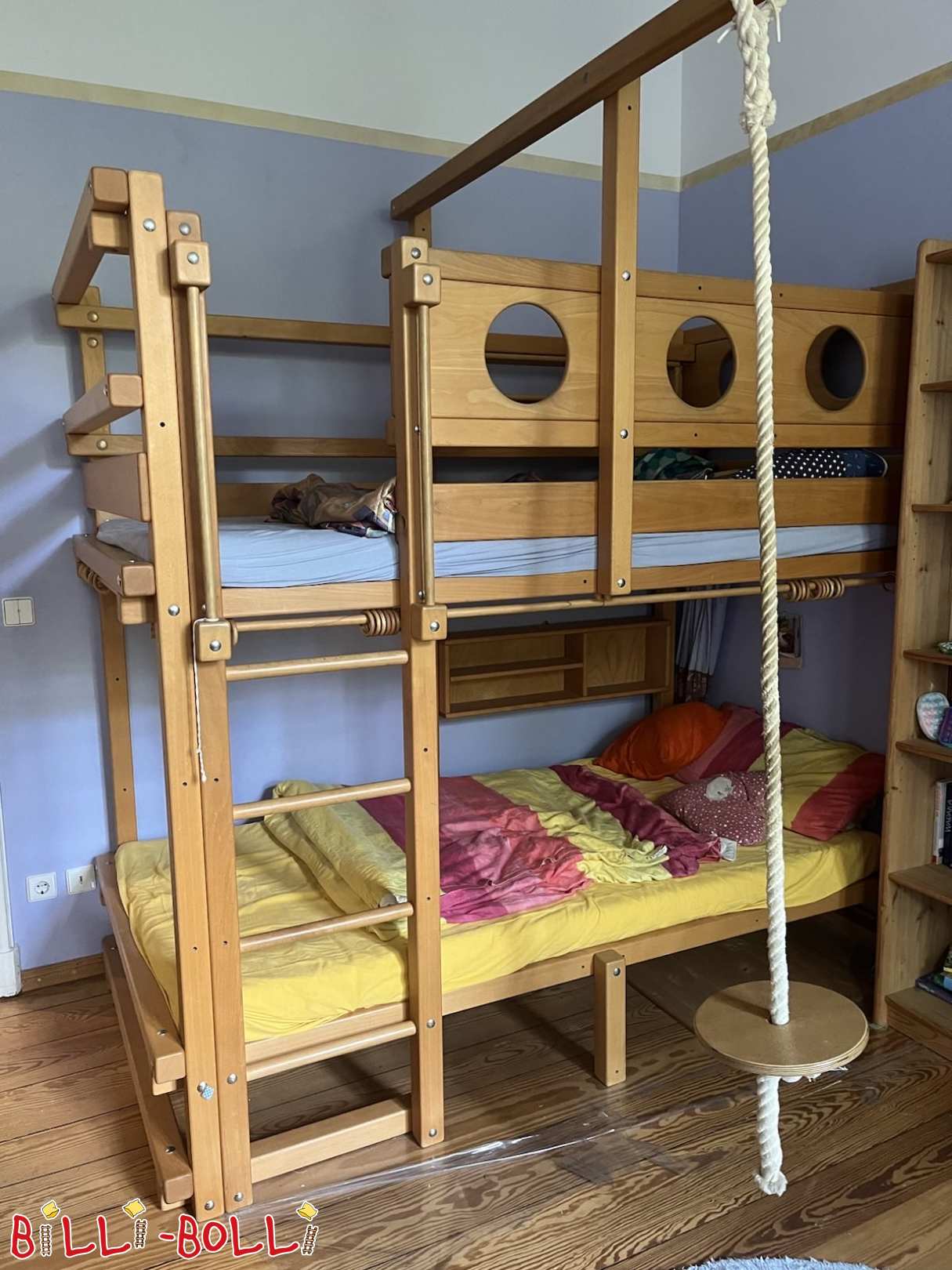 Etagenbett 100x200 mit Zubehör und Schaukel (Kategorie: Etagenbett gebraucht)