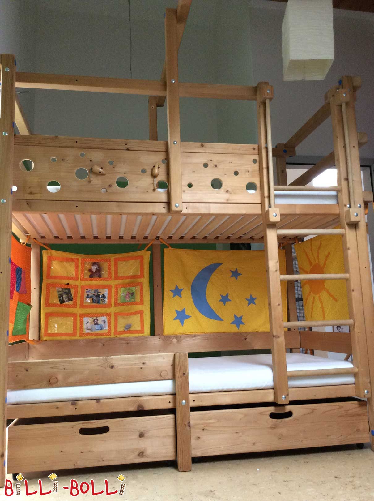 Etagenbett, 90 x 182 cm, Fichte unbehandelt (Etagenbett gebraucht) Etagenbett, 90 x 182 cm, Fichte unbehandelt (Etagenbett gebraucht)