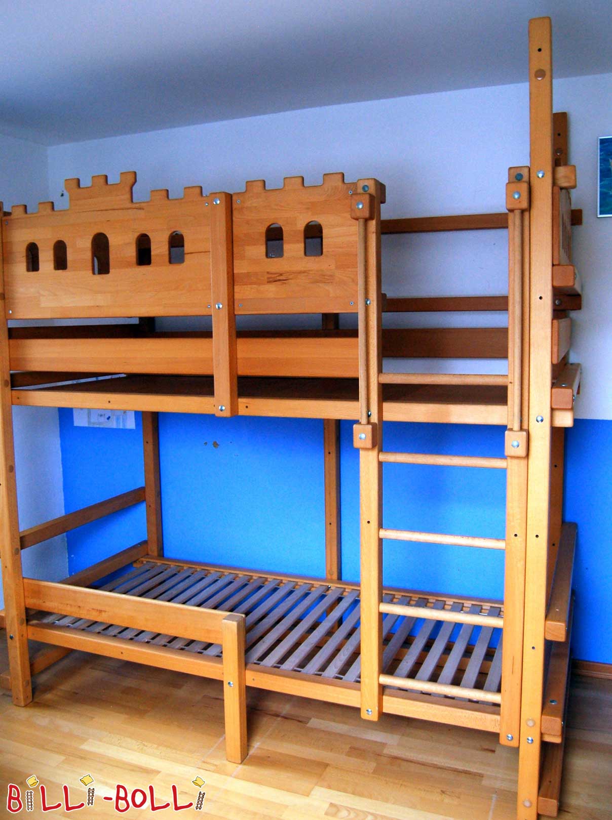Etagenbett, 90 x 200 cm, Buche geölt-gewachst (Etagenbett gebraucht) Etagenbett, 90 x 200 cm, Buche geölt-gewachst (Etagenbett gebraucht)