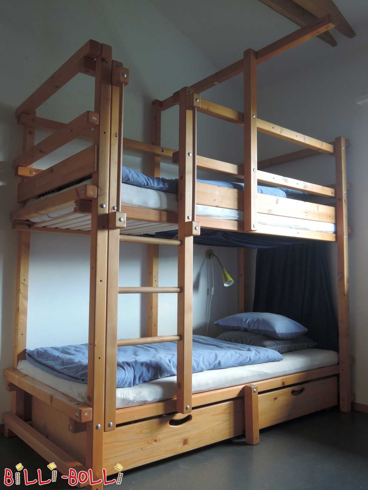 Etagenbett, 90 x 200 cm, Fichte unbehandelt (Etagenbett gebraucht) Etagenbett, 90 x 200 cm, Fichte unbehandelt (Etagenbett gebraucht)