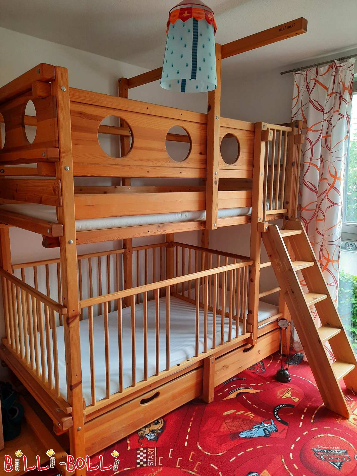Etagenbett, 90 x 200 cm, mit Leiter und Babygitterset (Kategorie: Etagenbett gebraucht)