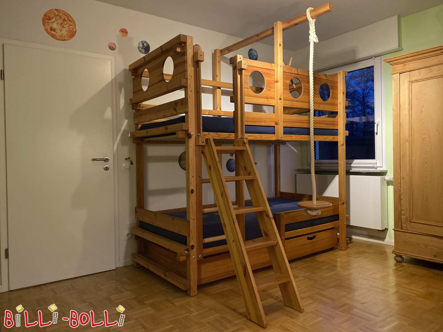 Etagenbett 90 x 200 in Buche geölt, in der Nähe von Bonn/Siegburg (Kategorie: Etagenbett gebraucht)