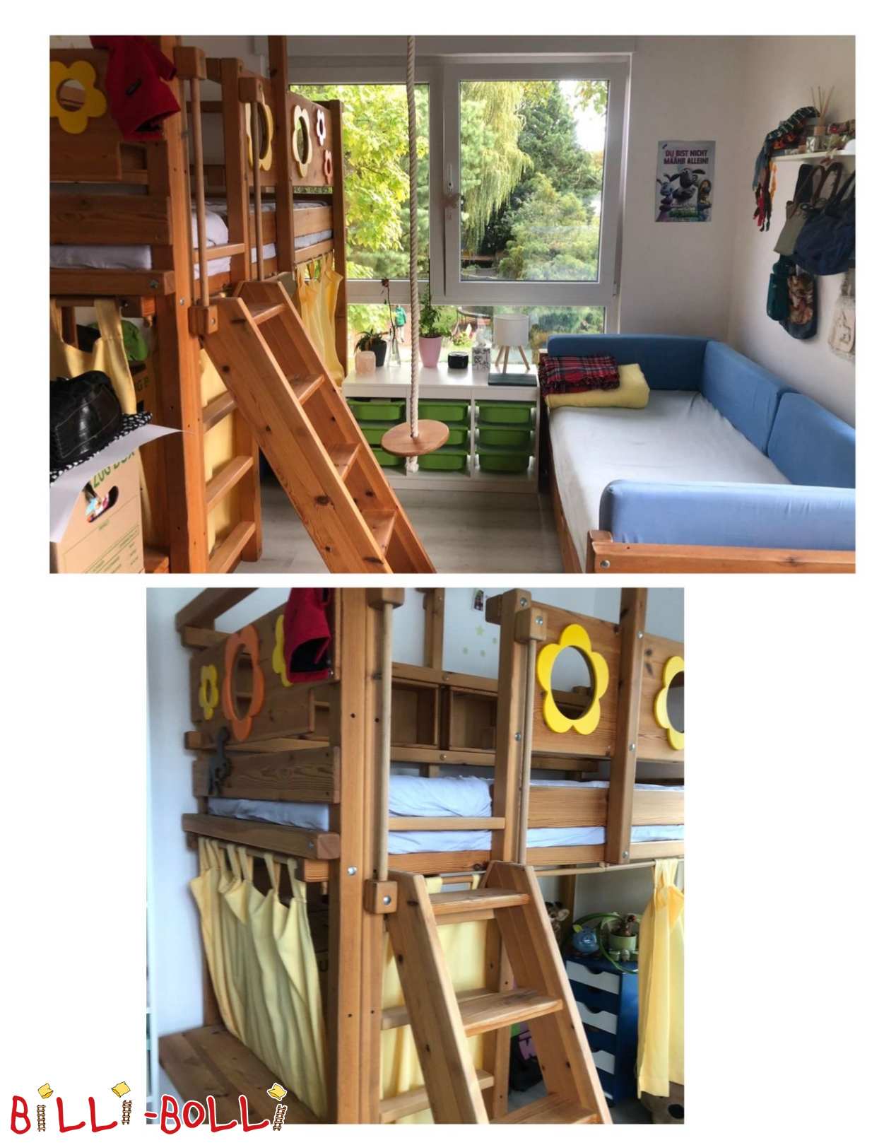 Etagenbett 90x200 + Umbauset zum Jugendbett + viel Zubehör (Kategorie: Etagenbett gebraucht)