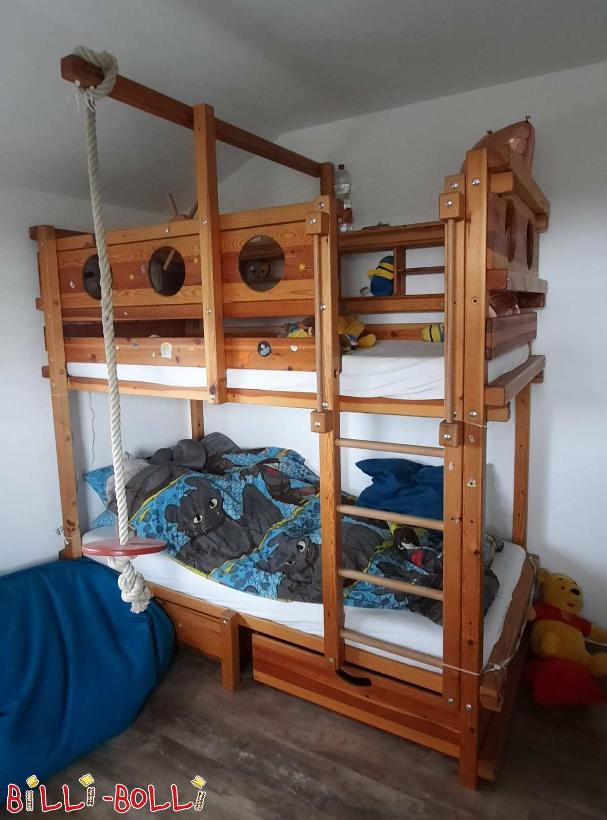 Etagenbett 90x200 mit viel Zubehör (Kategorie: Etagenbett gebraucht)