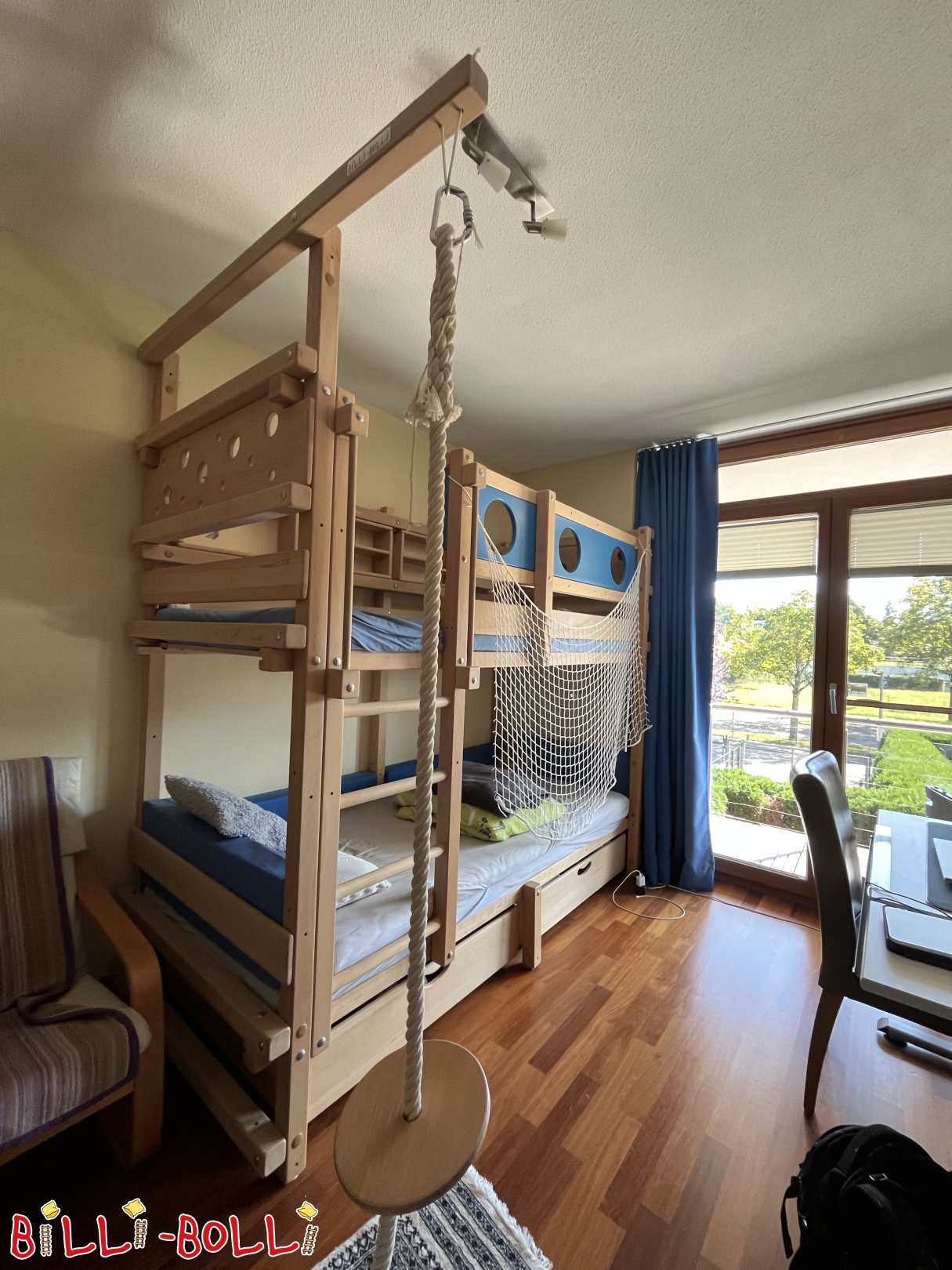 Etagenbett 90x220cm (Sondergröße), Buche (Kategorie: Etagenbett gebraucht)