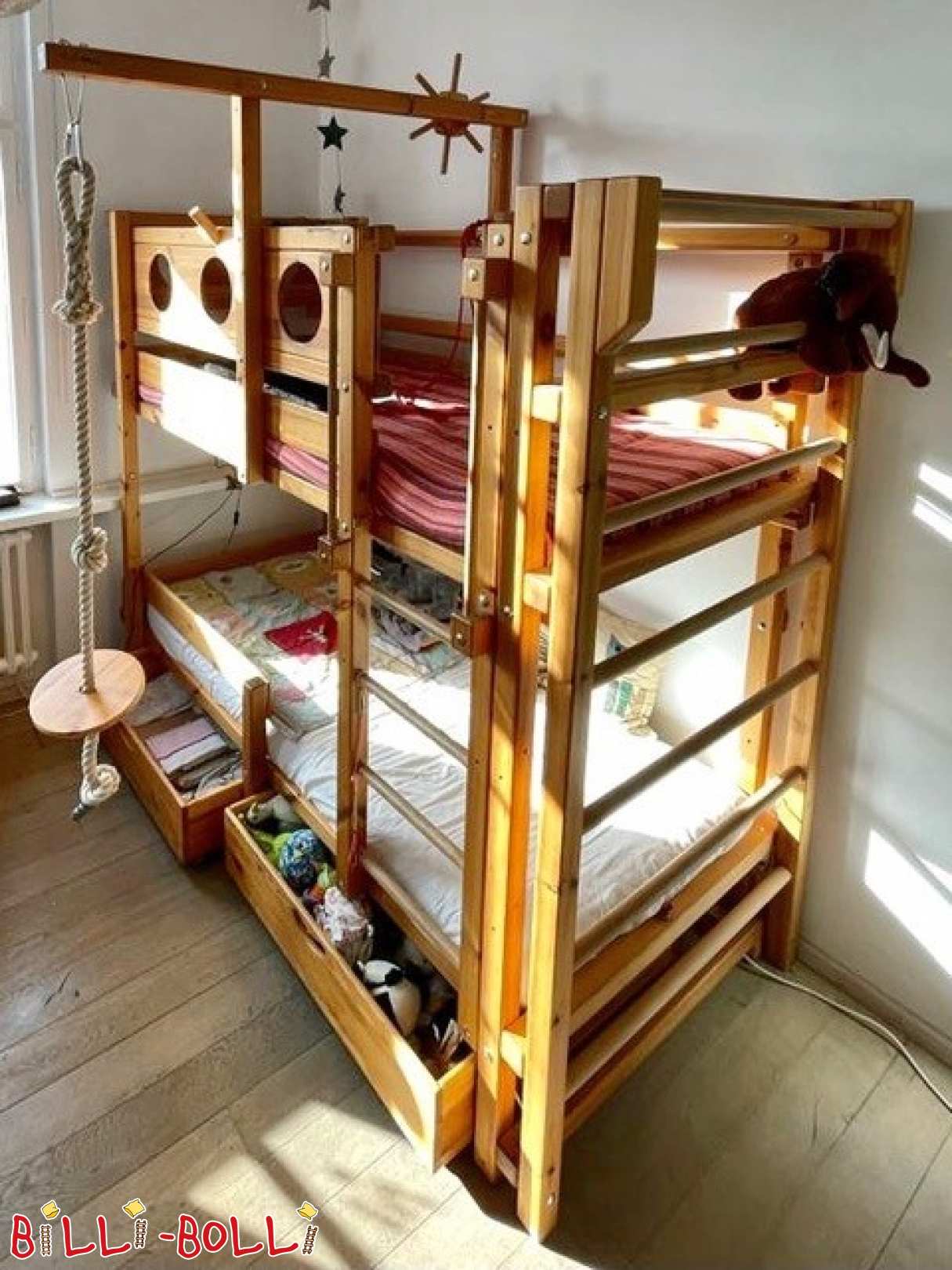 Etagenbett aus Kiefer mit Sprossenwand in Berlin (Kategorie: Etagenbett gebraucht)