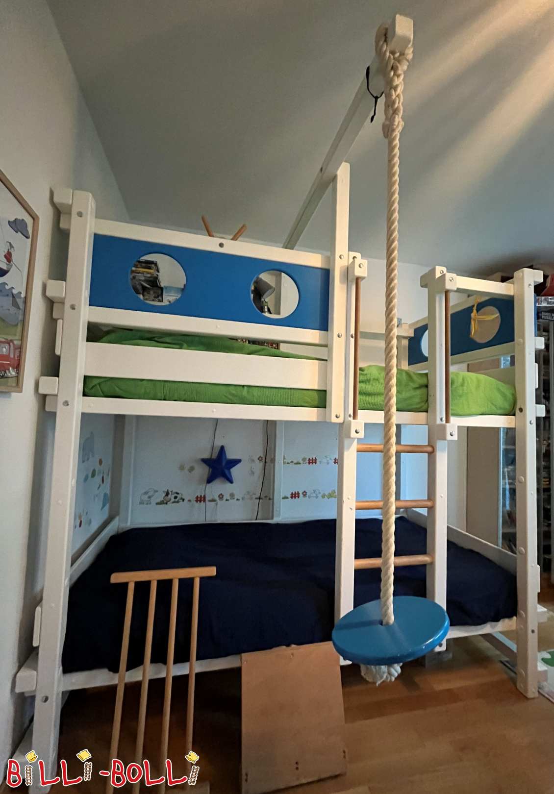 Etagenbett, Buche weiß lackiert (Kategorie: Etagenbett gebraucht)