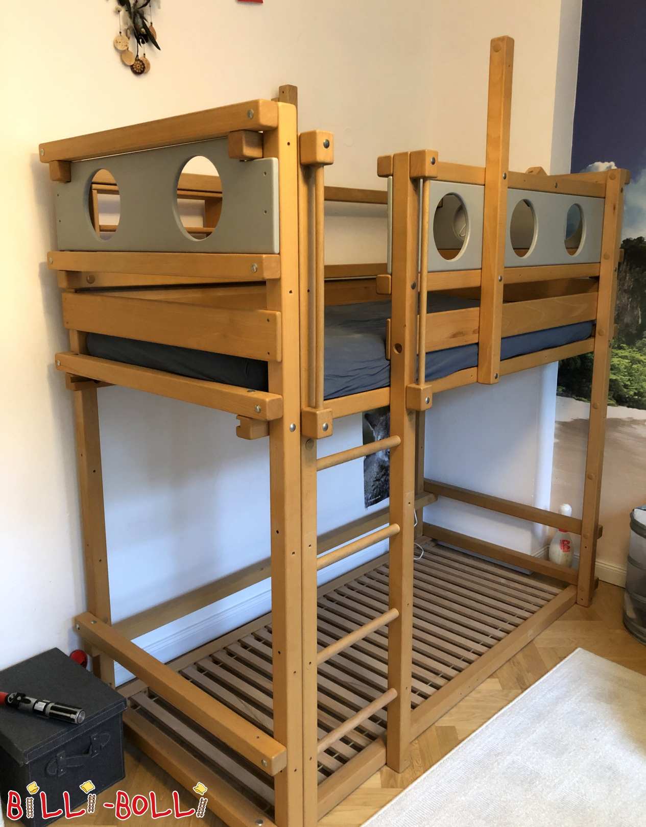 Etagenbett für zwei Kinder 90x200 (Buche geölt-gewachst, 2011) (Etagenbett gebraucht) Etagenbett für zwei Kinder 90x200 (Buche geölt-gewachst, 2011) (Etagenbett gebraucht)