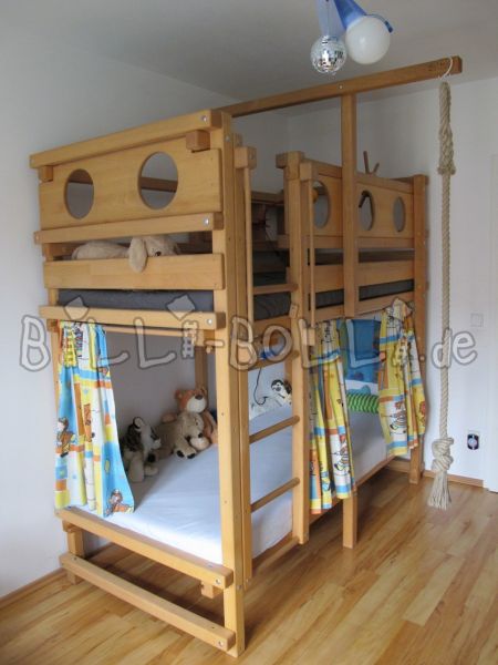Etagenbett in Buche geölt - 90 x 200 cm (Hochbett gebraucht) Etagenbett in Buche geölt - 90 x 200 cm (Hochbett gebraucht)