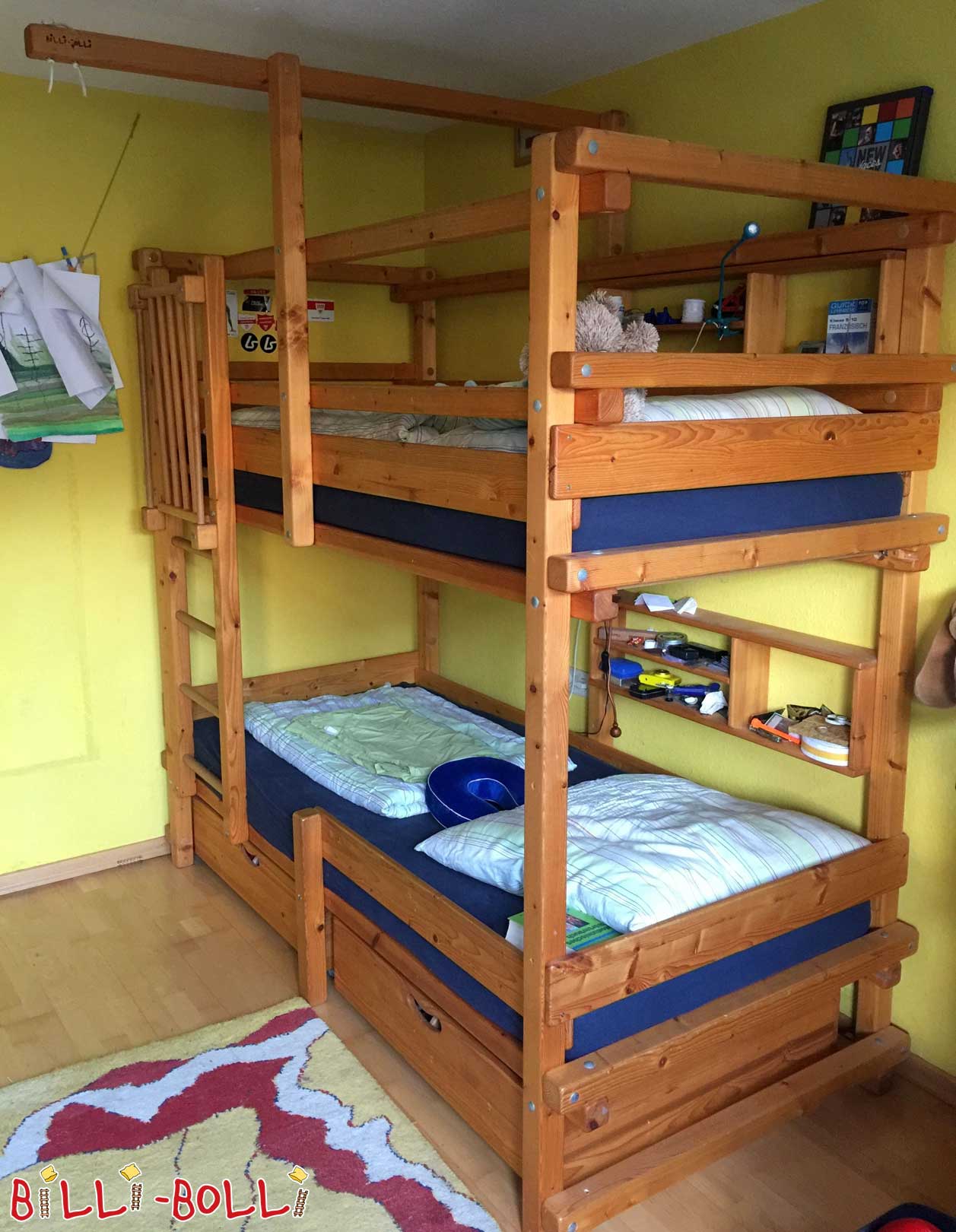 Etagenbett in Fichte inklusive Bettkästen (Kategorie: Etagenbett gebraucht)