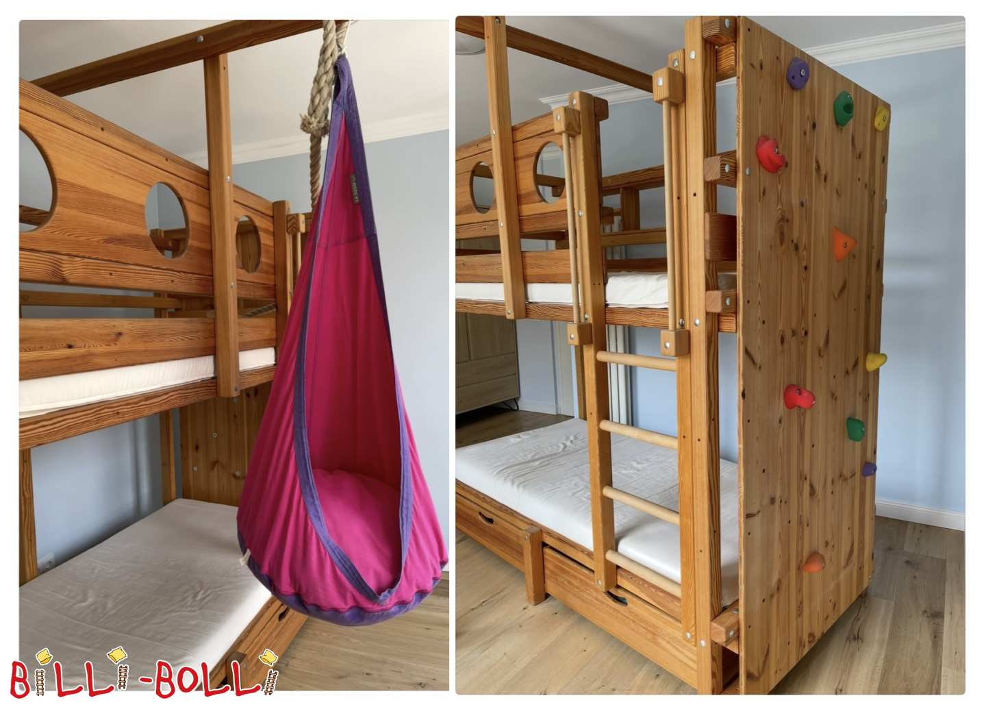 Etagenbett in Kiefer, geölt-gewachst (Kategorie: Etagenbett gebraucht)